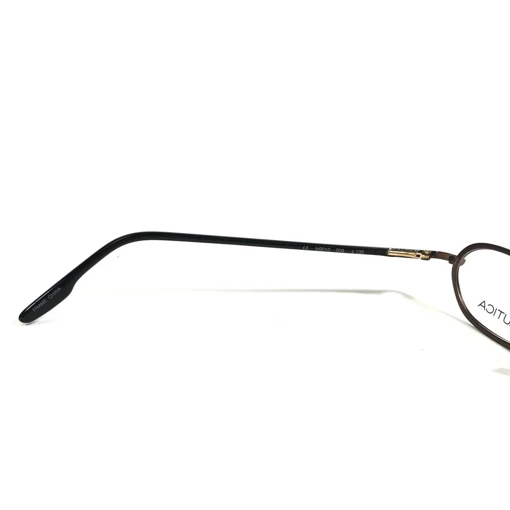 Nautica Eyeglasses Frames N9010 006 Brown Round Full Rim 48-17-135